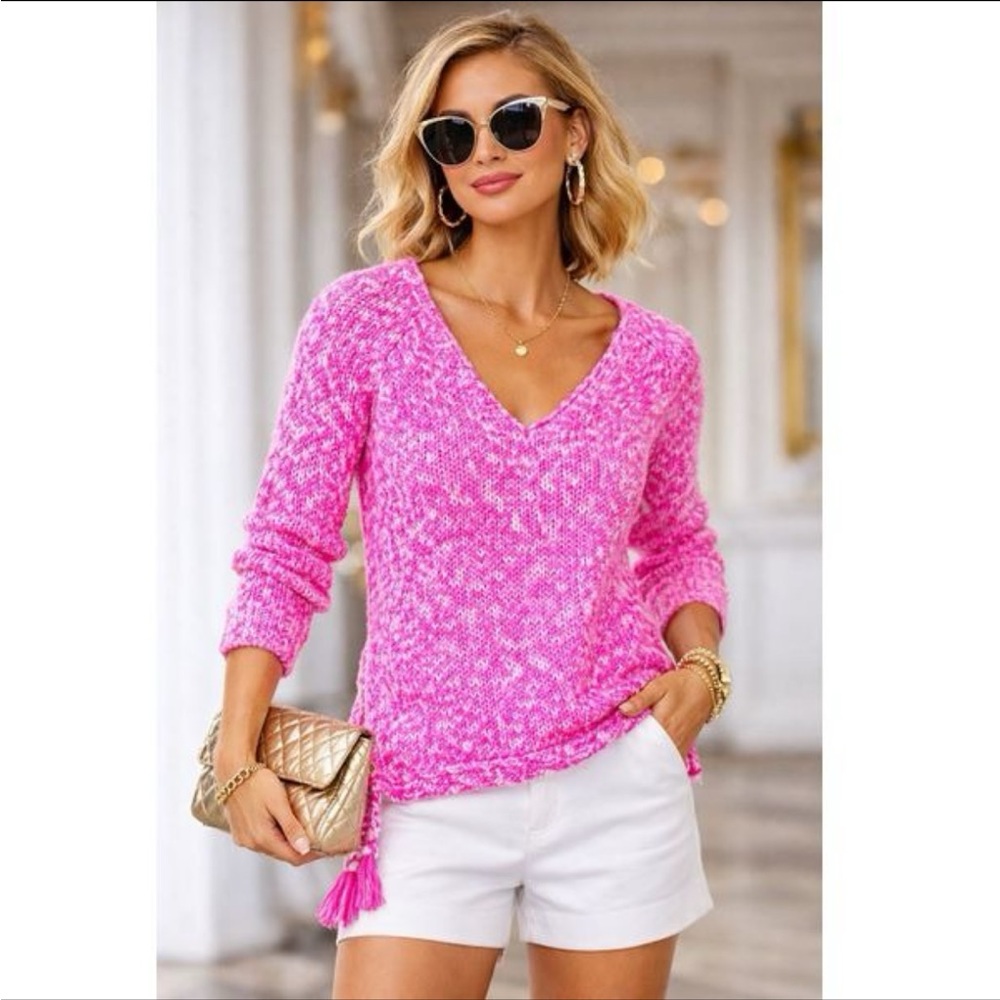 Lilly Pulitzer MacKay Sweater Raz Berry Slub